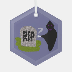 Adorno De Cristal Muerte en el Cementerio de Halloween