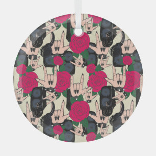 Adorno De Cristal Música de rock perfecta, patrón abstracto.