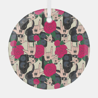 Adorno De Cristal Música de rock perfecta, patrón abstracto.