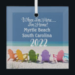 Adorno De Cristal Myrtle BEACH SOUTH SC BEACH LOVER GIFT ORNAMENTE<br><div class="desc">¡Adorable Ornament que puedes personalizar a tu manera especial! A LA PLAYA LE ENCANTA EL REGALO... ...  ¡Ornamento para las personas especiales en tu vida! GRAN REGALO</div>
