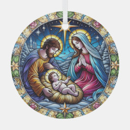 Adorno De Cristal Natividad de Navidades de vidrio templado