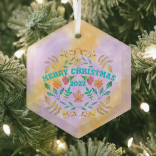 ADORNO DE CRISTAL NAVIDAD DE FERIA PERSONALIZADA 20XX