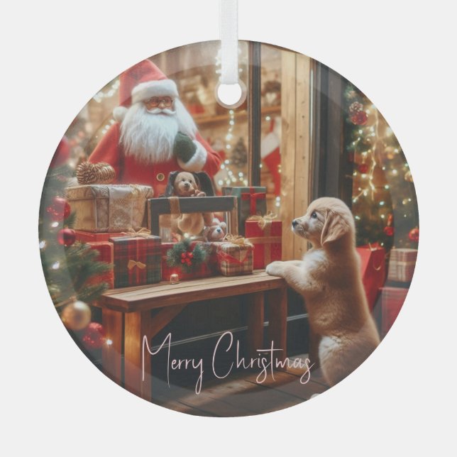 Adorno De Cristal Navidad y Deseos (Anverso)