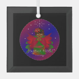 Adorno De Cristal Navidades Angel Baby Praying Joyeux Noel