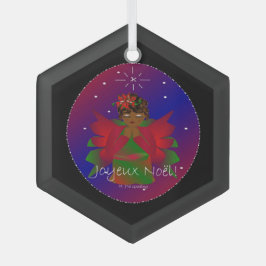 Adorno De Cristal Navidades Angel Baby Praying Joyeux Noel