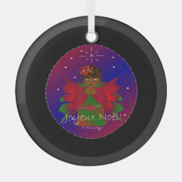 Adorno De Cristal Navidades Angel Baby Praying Joyeux Noel