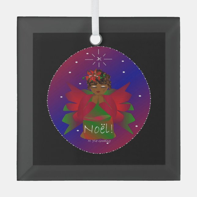 Adorno De Cristal Navidades Angel Baby Praying Noel (Anverso)