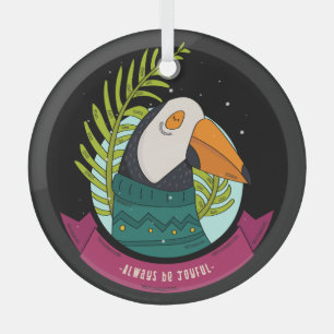 Adorno De Cristal Navidades Aves Siempre Sean Alegres