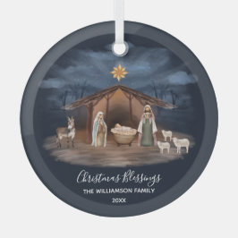 Adorno De Cristal Navidades bendiciendo a la nación cristiana