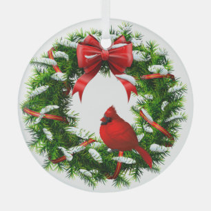 Adorno De Cristal Navidades Cardenal Ornament