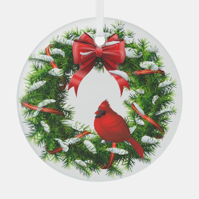 Adorno De Cristal Navidades Cardenal Ornament (Anverso)