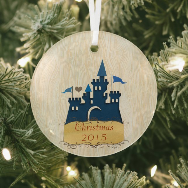 Adorno De Cristal Navidades Castillo Vacation Keepsake Ornament (in situ)