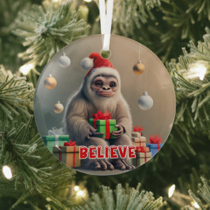 Adorno De Cristal Navidades creen que Sasquatch