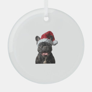 Adorno De Cristal Navidades de Bulldog de Francia