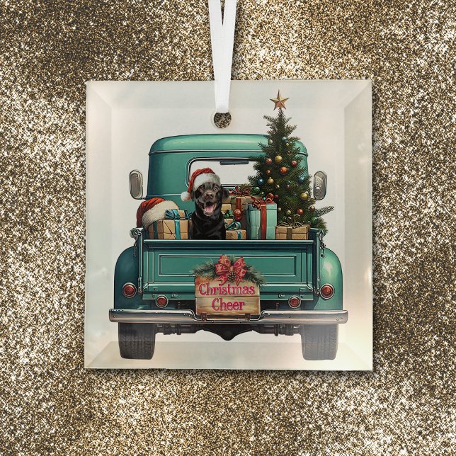 Adorno De Cristal Navidades de Camiones de la Granja de Perro Recupe (Subido por el creador)