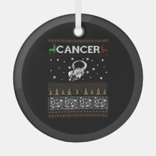 Adorno De Cristal Navidades de cáncer suéter feo