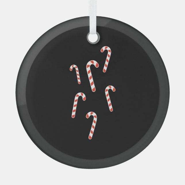 Adorno De Cristal Navidades de Candy Cane (Anverso)