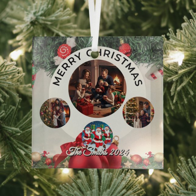 Adorno De Cristal Navidades de fotografía familiar divertidos, educa (in situ)