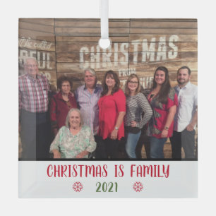 Adorno De Cristal Navidades de fotografía personalizado Elegant