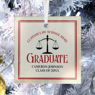 Adorno De Cristal Navidades de graduación de la Escuela de Derecho N