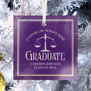 Adorno De Cristal Navidades de graduación de la Facultad de Derecho
