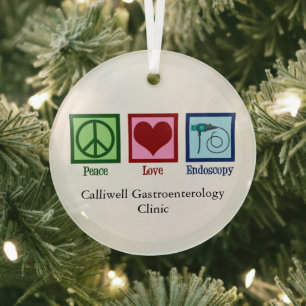 Adorno De Cristal Navidades de la Clínica Personalizado de Endoscopi