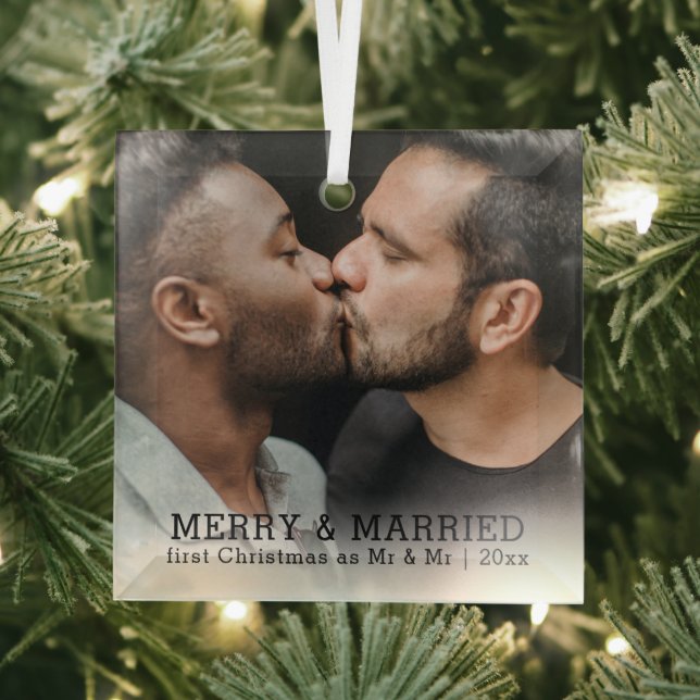 Adorno De Cristal Navidades De Matrimonio Y Casados Personalizados (in situ)