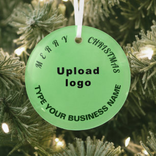 Adorno De Cristal Navidades de negocios iluminan el círculo verde