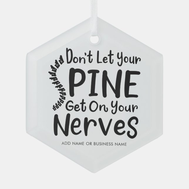 Adorno De Cristal Navidades de negocios quiroprácticos empleados en  (Anverso)