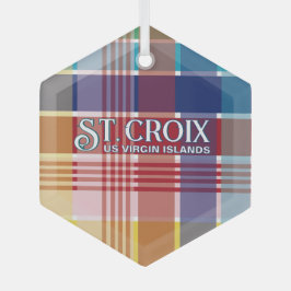 Adorno De Cristal NAVIDADES de Santa Cruz de las Islas Vírgenes de E