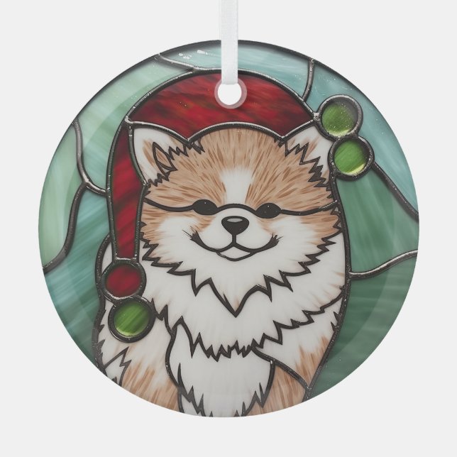 Adorno De Cristal Navidades de vidrio templado de Pomerania (Anverso)