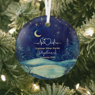 Adorno De Cristal Navidades Decoran Aventura al Aire Libre Enfermera