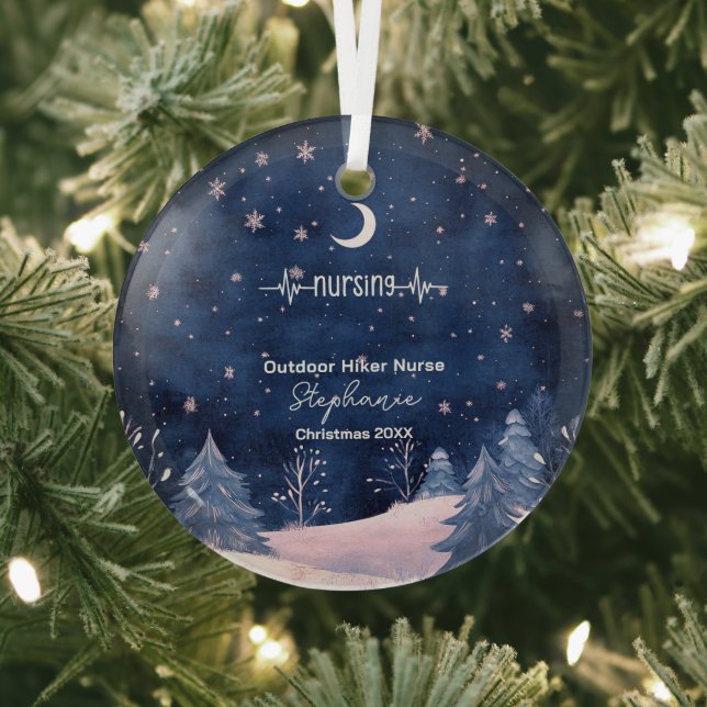 Adorno De Cristal Navidades Decoran Aventura al Aire Libre Enfermera (in situ)