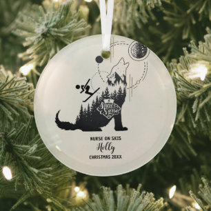 Adorno De Cristal Navidades decoran regalo de aventura de enfermera 