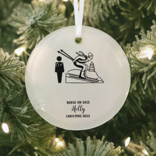 Adorno De Cristal Navidades decoran regalo de aventura de enfermera