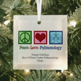 Adorno De Cristal Navidades del Personalizable Pulmonológico de Paz