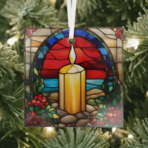 Navidades dorados Candle Faux Staines