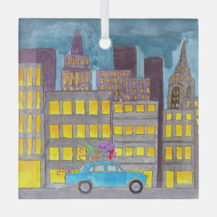 Adorno De Cristal Navidades en el Personalizable de la ciudad