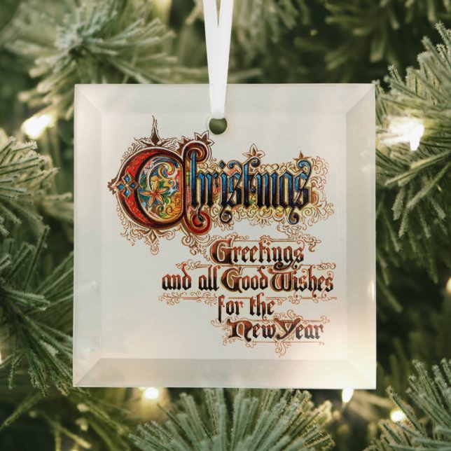 Adorno De Cristal Navidades (en letras ilustradas) (in situ)