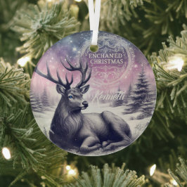 Adorno De Cristal Navidades encantadores Buck Ornament Personalize