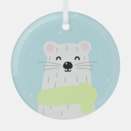 Adorno De Cristal Navidades ermine