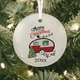 Adorno De Cristal navidades festivos de arte de palabras de camper