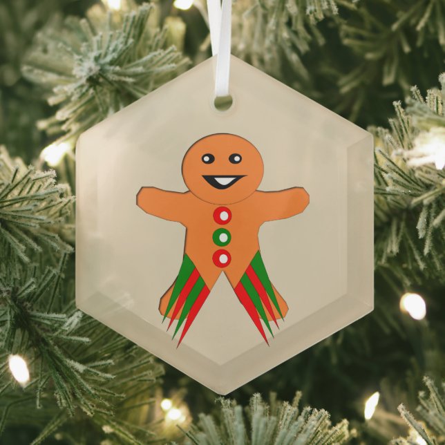 Adorno De Cristal Navidades Fiesta Gingerbread Man (in situ)