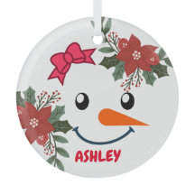 Navidades florales de nieve de época