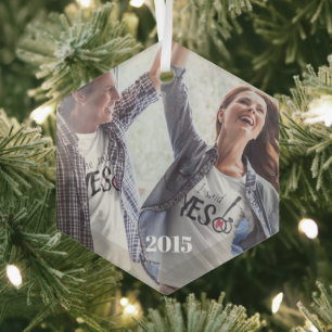 Adorno De Cristal Navidades Fotografía de parejas