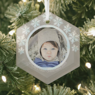 Adorno De Cristal Navidades fotográficos de la ronda de la Moda del 