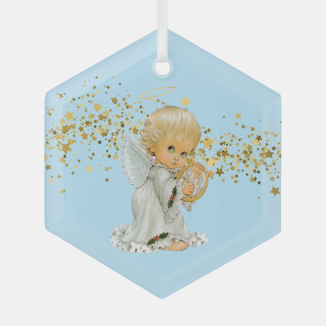 Adorno De Cristal Navidades Glasa Ornament-Little Angel (Anverso)