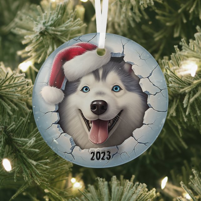 Adorno De Cristal Navidades Husky (in situ)