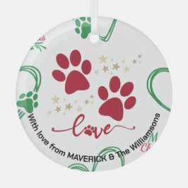 Adorno De Cristal Navidades IMPRESIONES DE PERRO Personalizadas