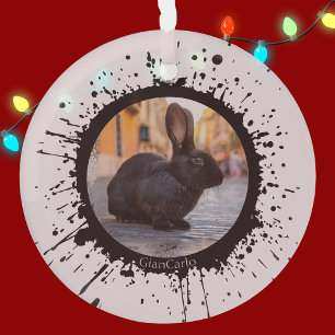 Adorno De Cristal NAVIDADES italianos en un conejo de bricolaje